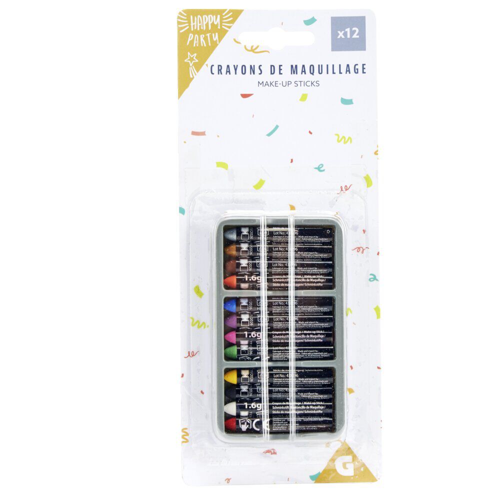 Crayon maquillage de supporter x12