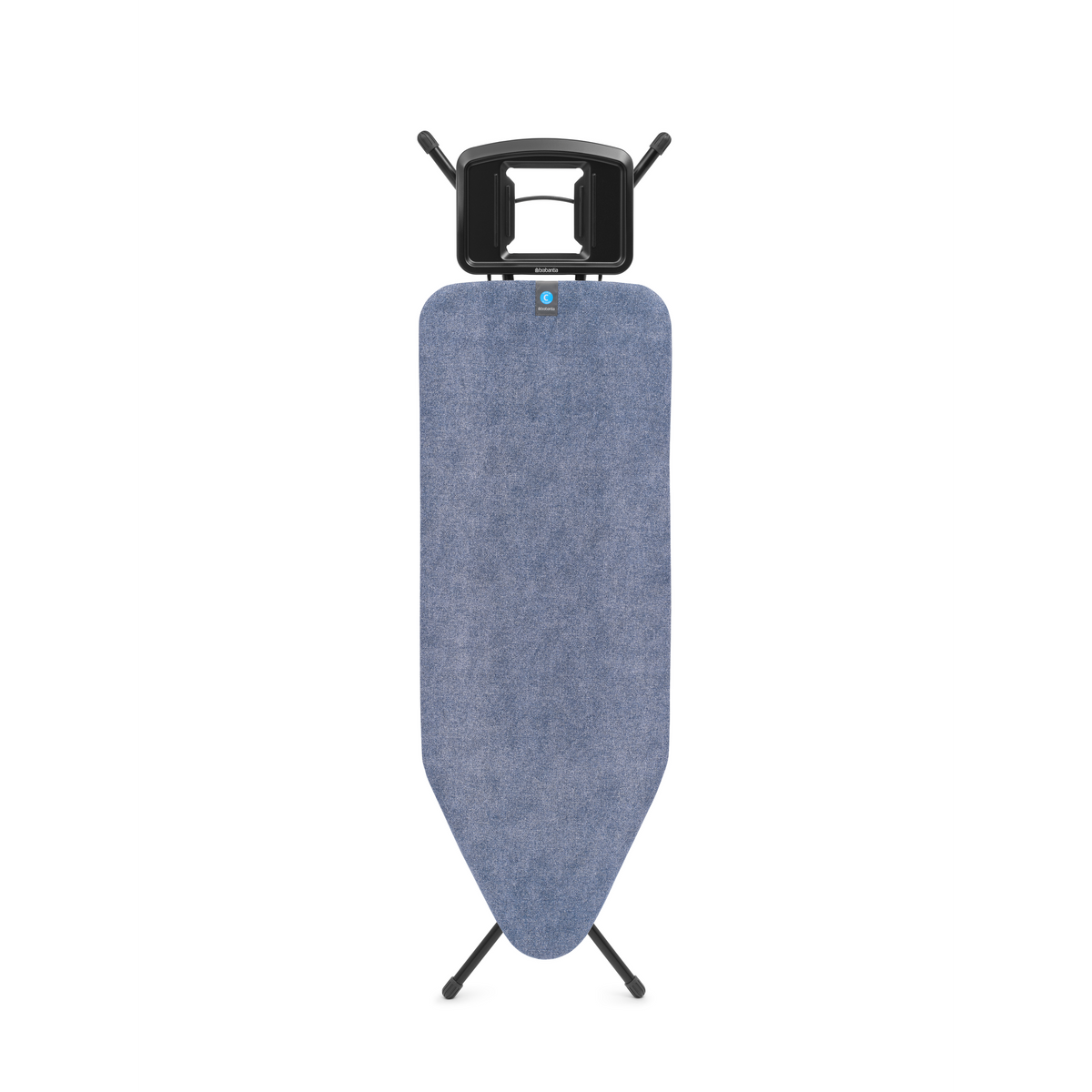 Brabantia Strijkplank C, 124x45 cm, solide strijkerhouder SSIR - Denim Blue