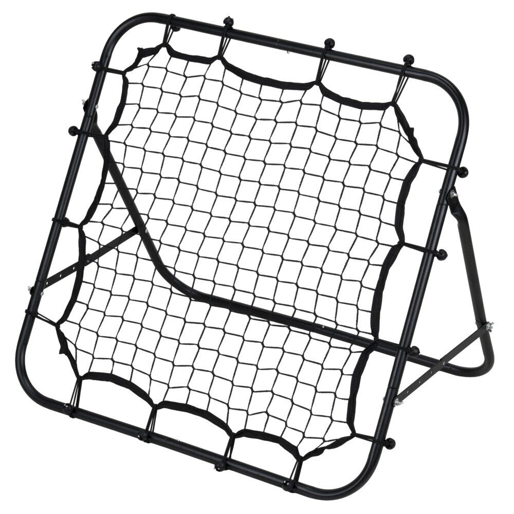 Filet de rebond pour entraÎnement football métal noir 84x84xH73cm