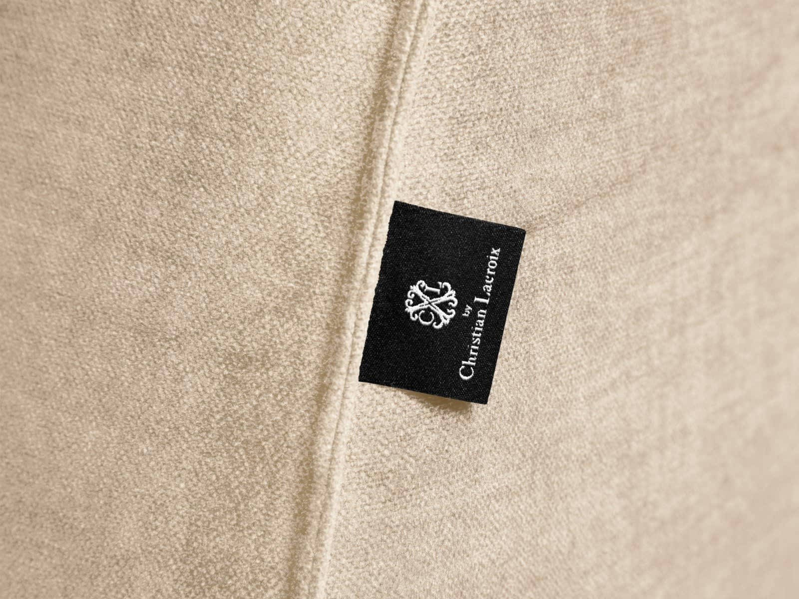 CHARLES - Canapé D'Angle Droit 3 places en Velours Beige Clair