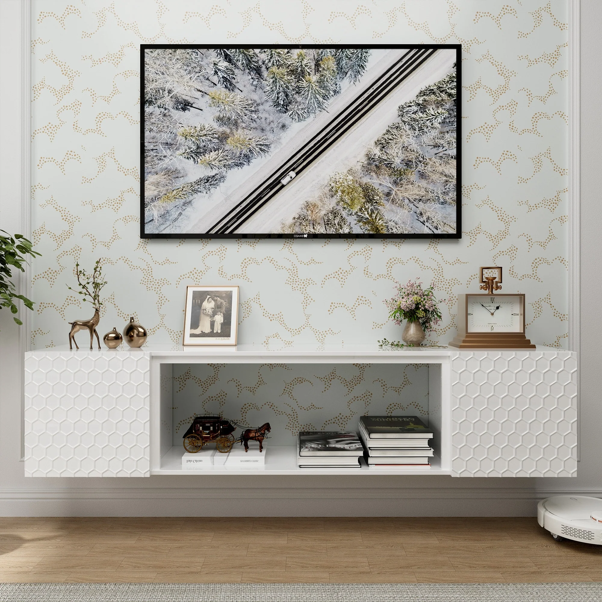 67 Wall Mount Floating TV Stand up to 80 in