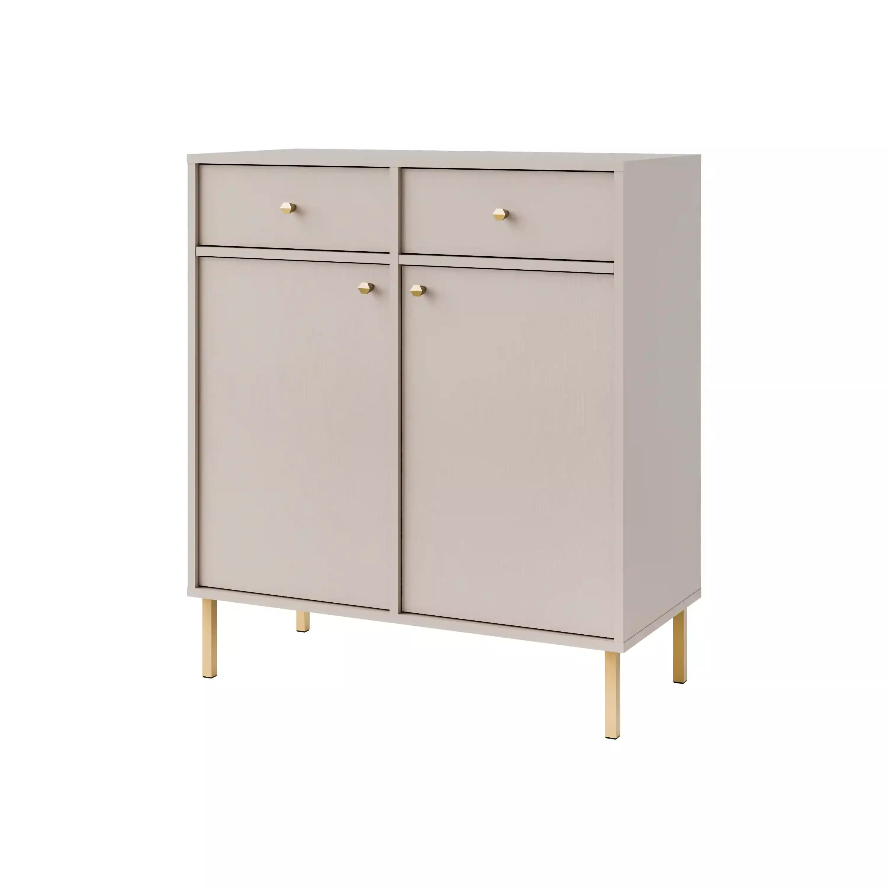 Komoda z szufladami do salonu Sakai 2 2F 2S T826 Beżowy