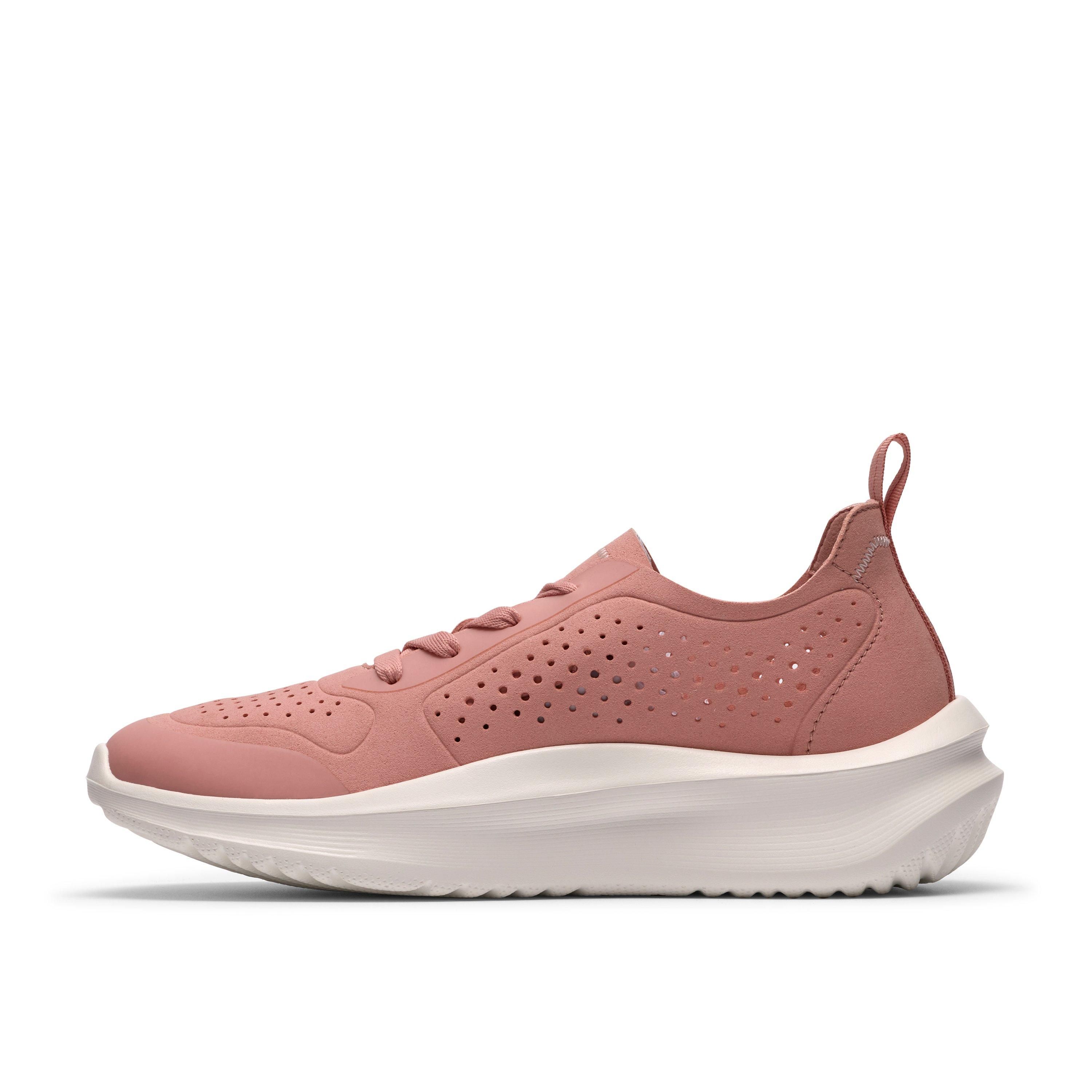 Clarks Solevana Tie Dusty Pink Trainers