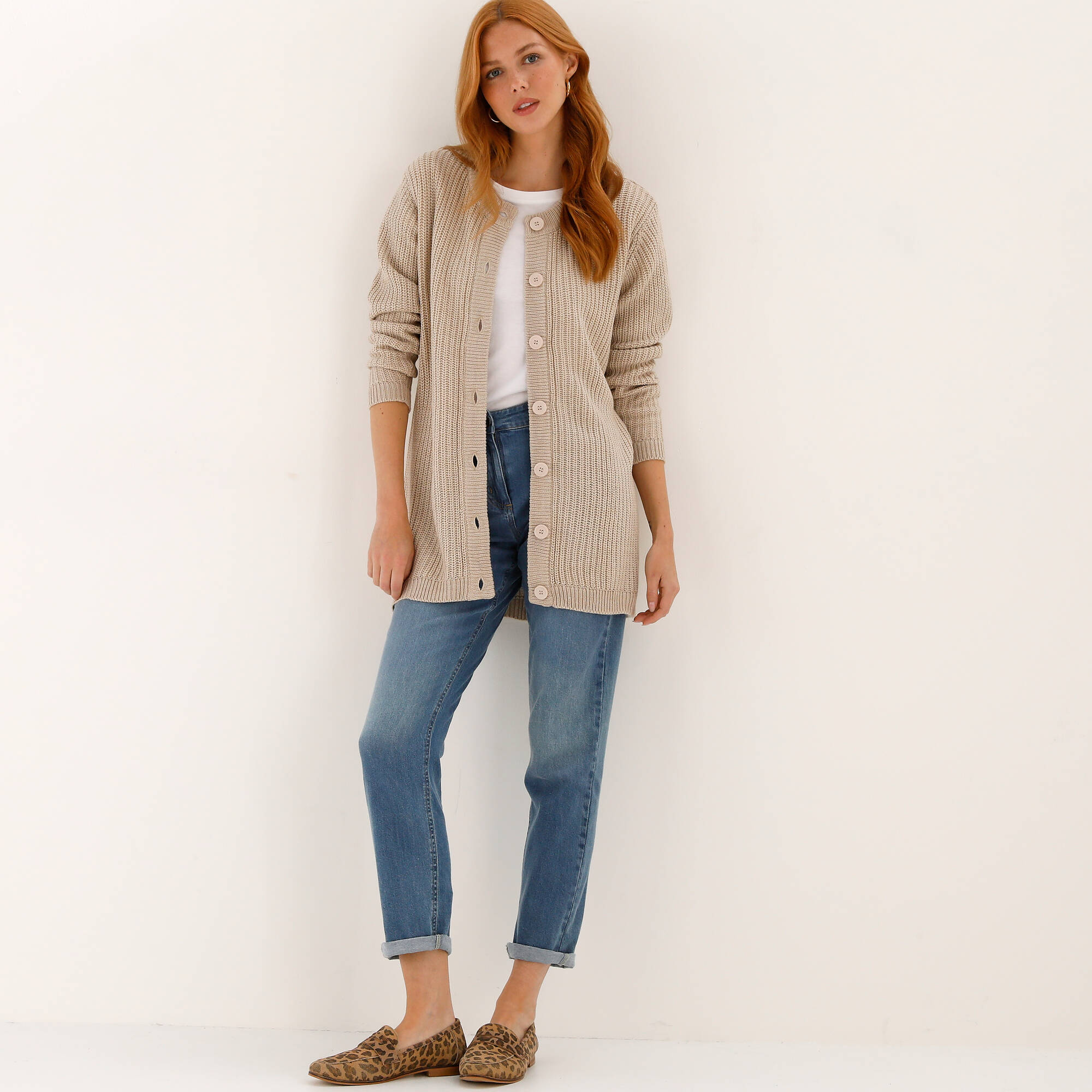 Pull col rond maille anglaise