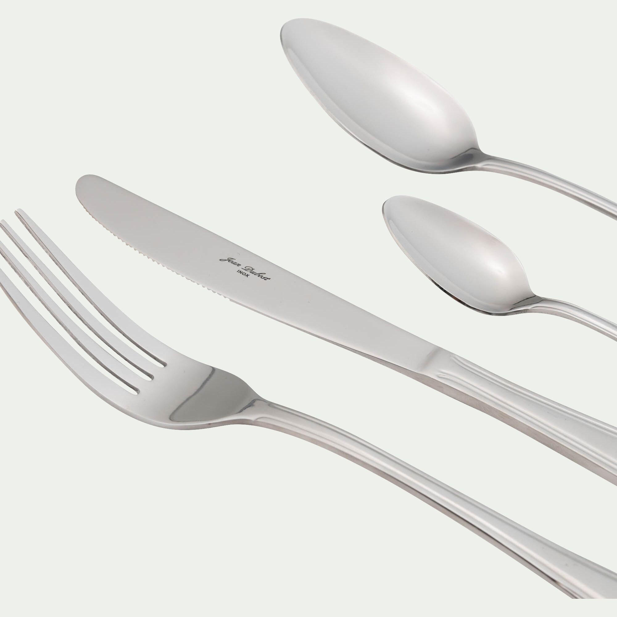 PHLOX - Ménagère 24 pièces en inox - gris métallisé