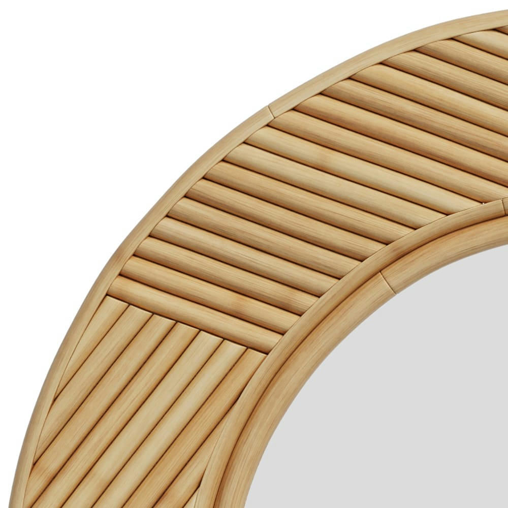 LAPTA - Miroir rond en rotin D40,5 cm