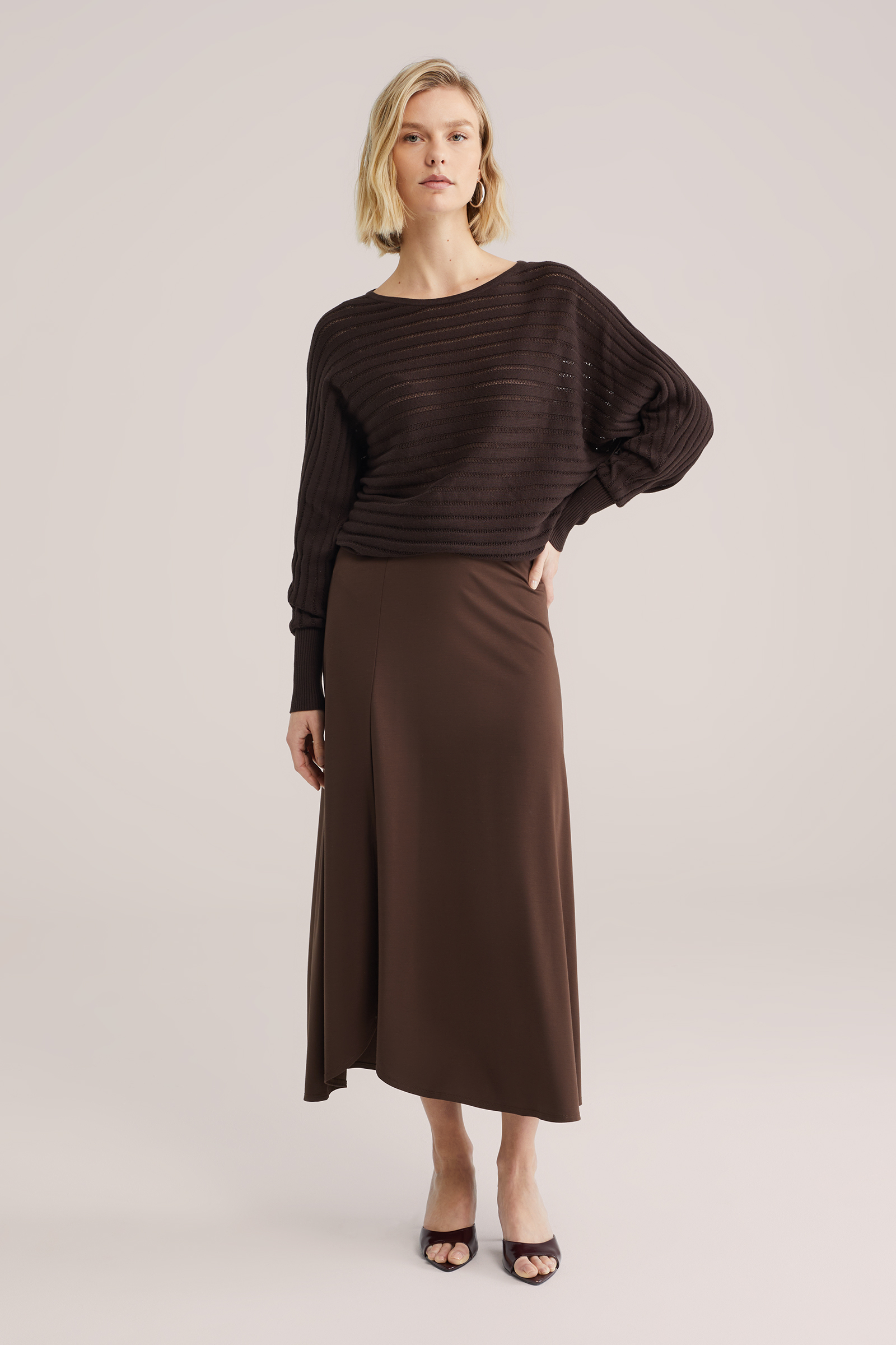 Dames trui met opengewerkt structuur