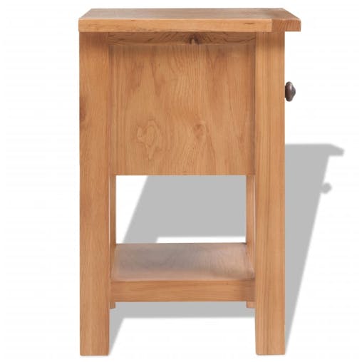 NNEVL Nightstand 36x30x47 cm Solid Oak Wood