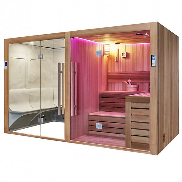 Combi Sauna Hammam Boreal Sublimation Rouge - 8 places - 340 x 175 x 210