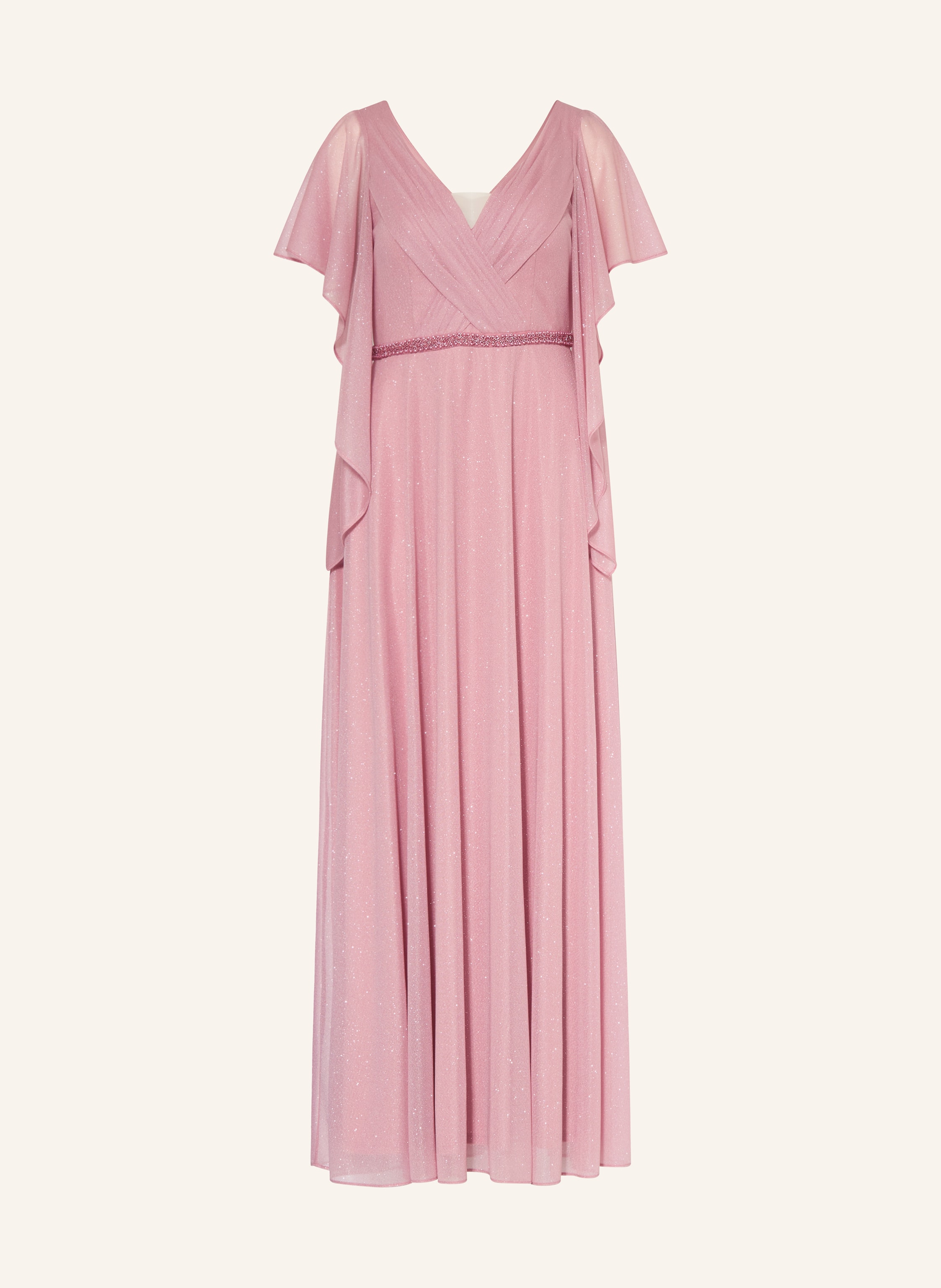 Vera Mont Abendkleid mit Volants und Schmucksteinen