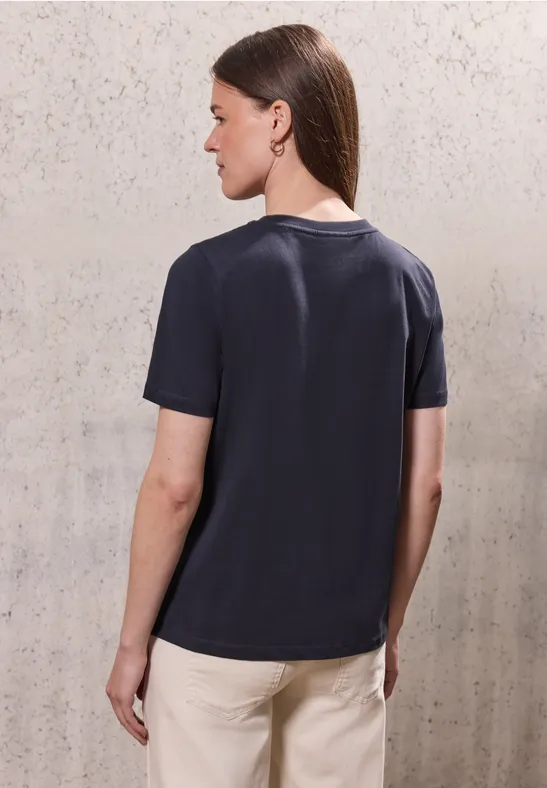 Basic T-Shirt mit Print