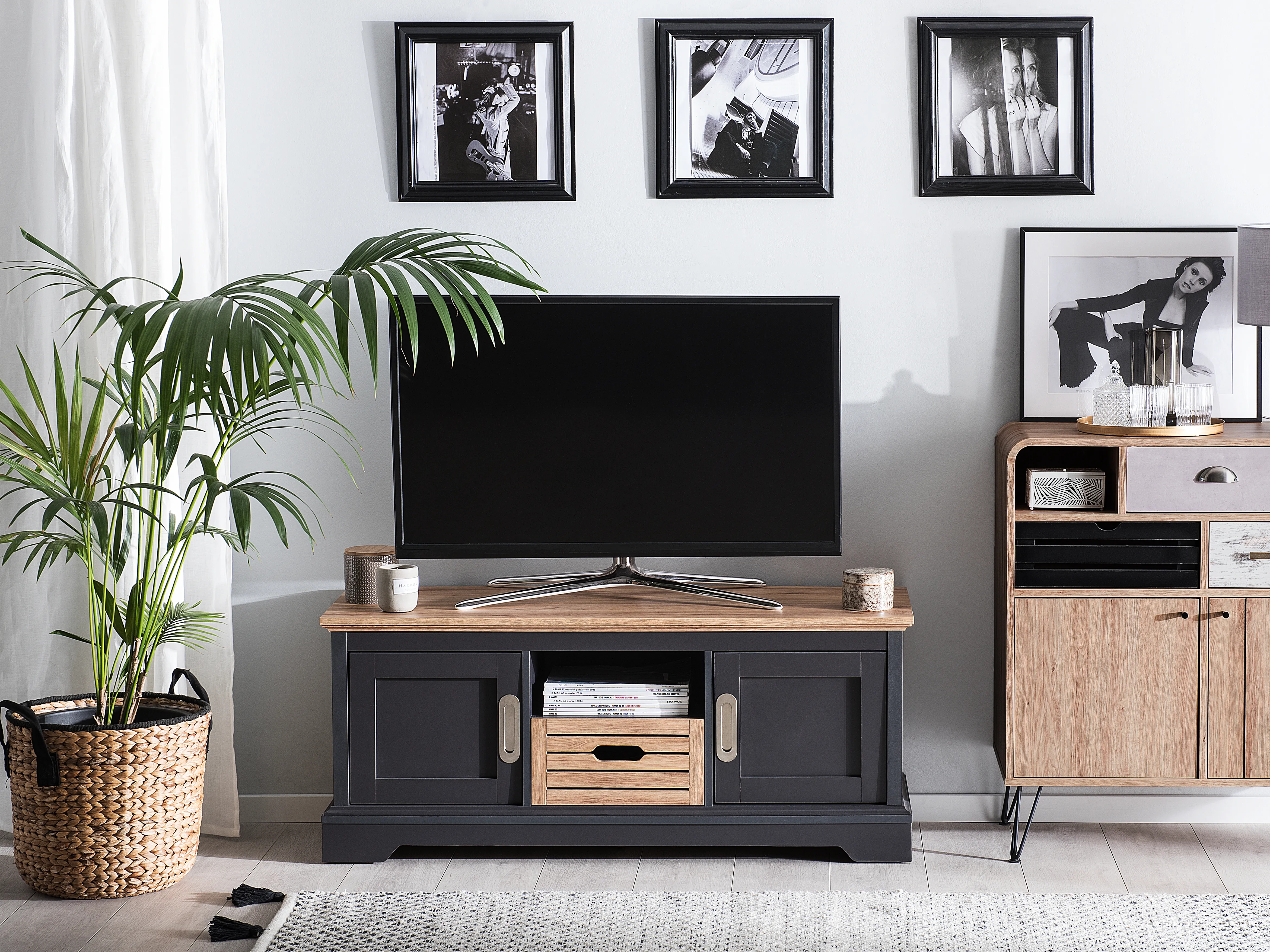 TV Stand GARET Dark Grey