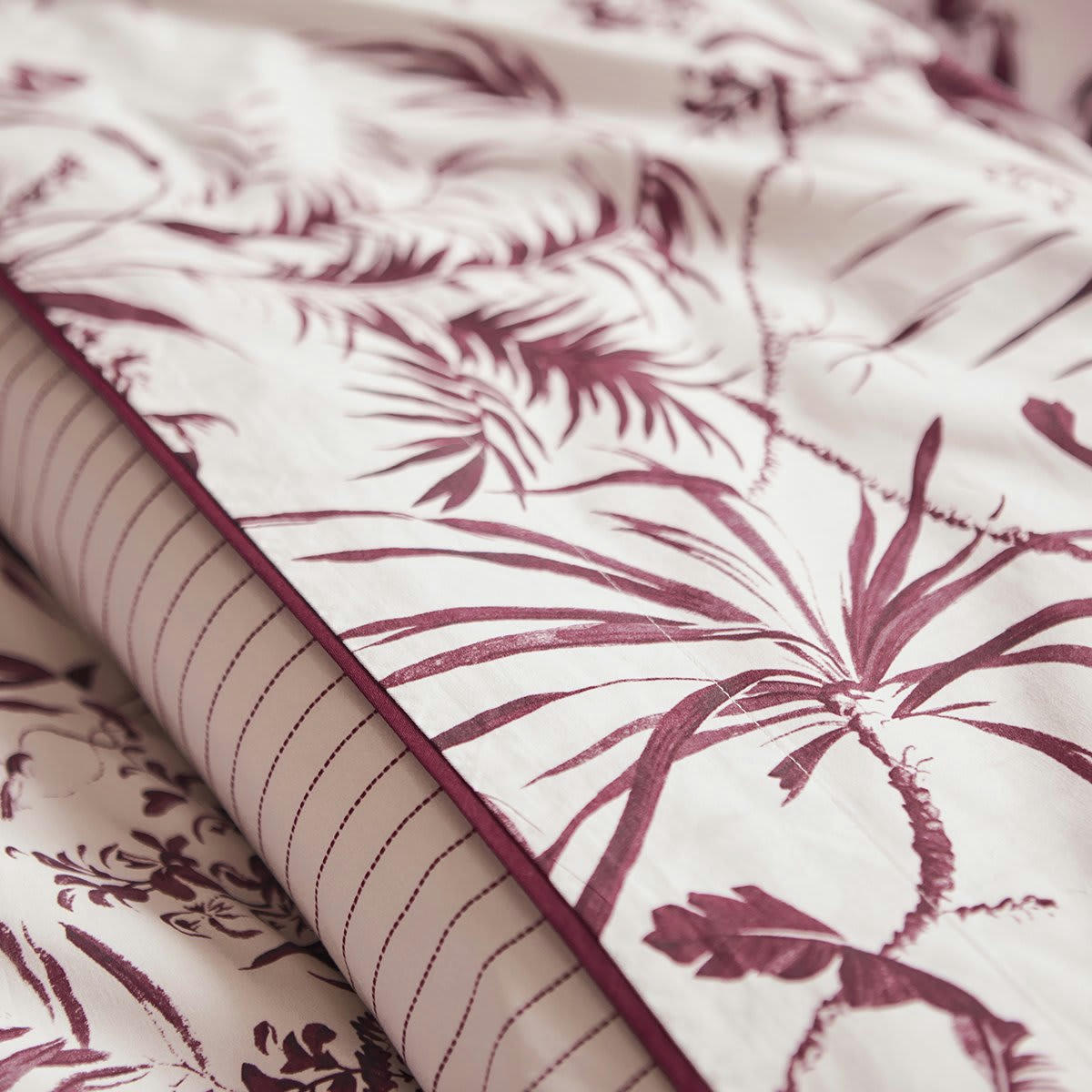 SERRE EXOTIQUE - Drap plat percale rose foncé 270x295 cm