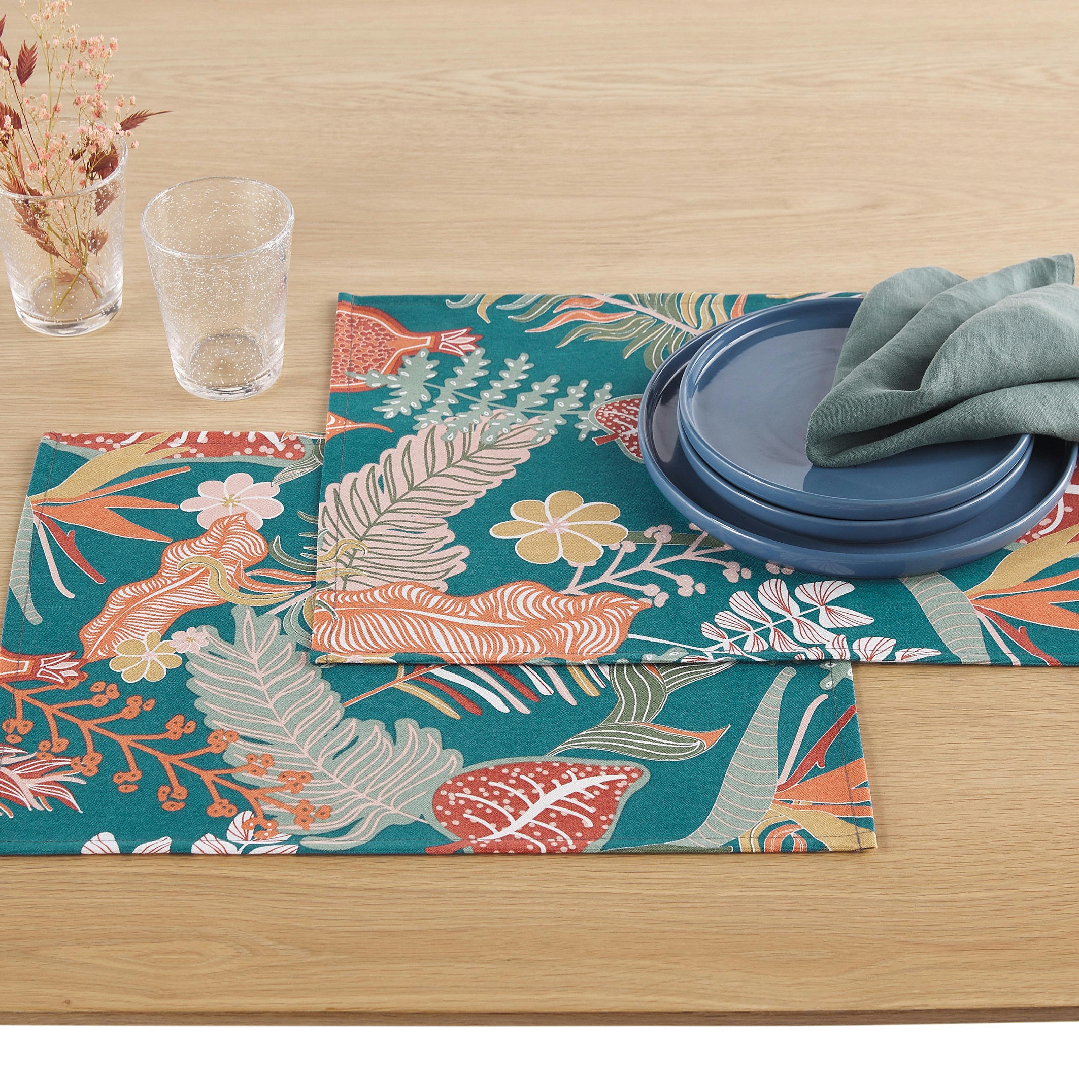 Lot de 2 sets de table Tropic