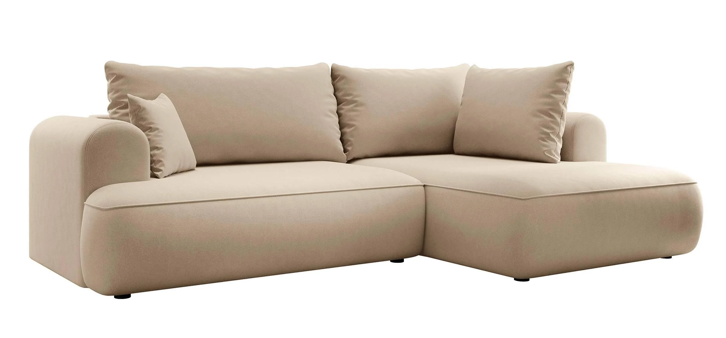 Hoekbank Philipa Big rechts velvet met slaapfunctie