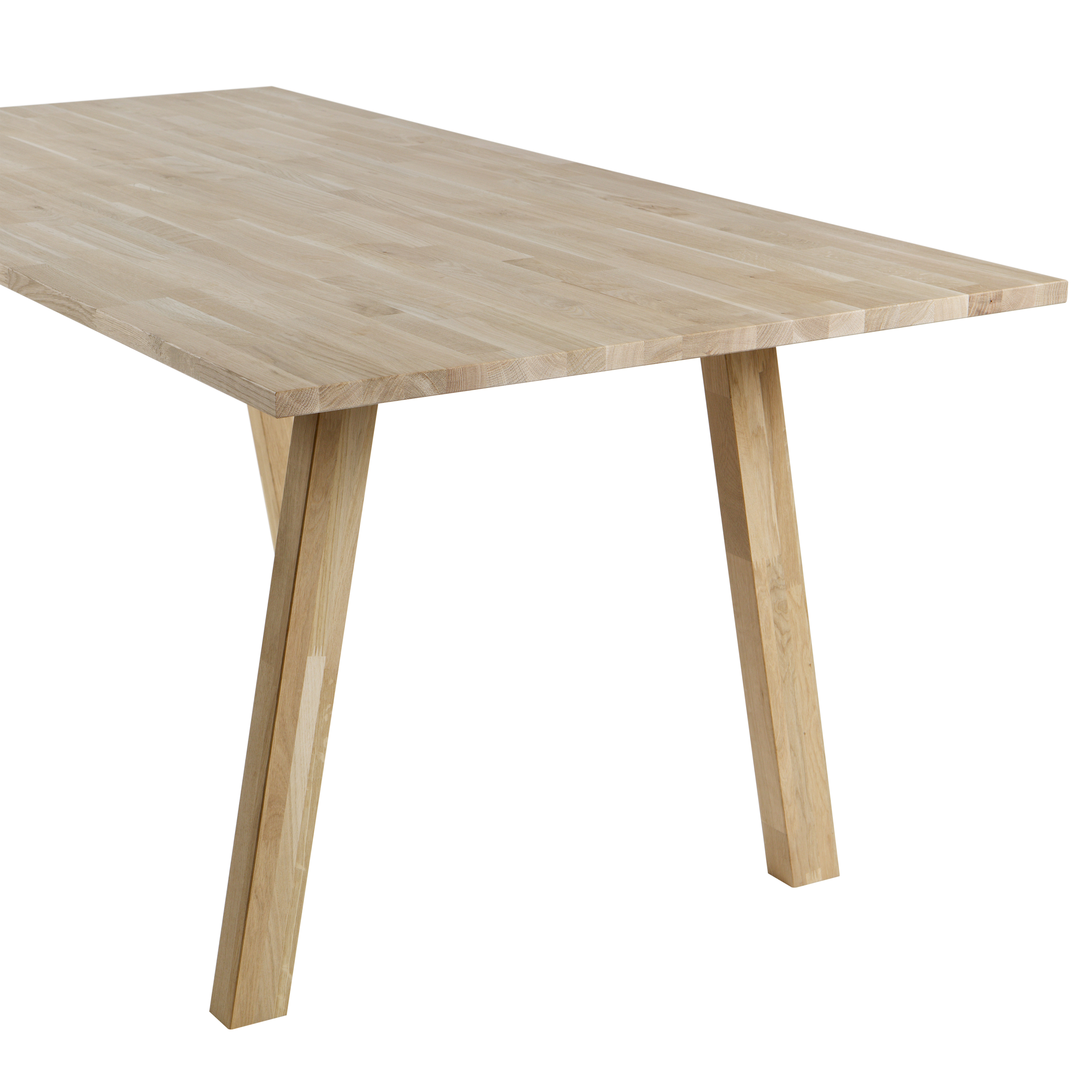WOOOD tafelblad incl. a-poot Tablo - Onbehandeld - Eiken - 74,4x180x90