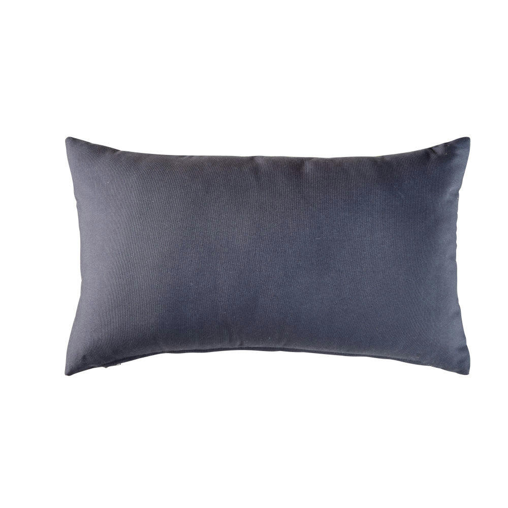 PUNTARENA - Coussin vert et noir imprimé feuillage 30x50