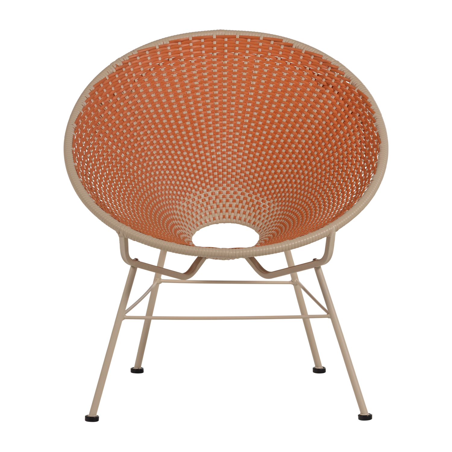 WOOOD loungestoel Kazoun - Kunststof - Oranje - 81x73x71