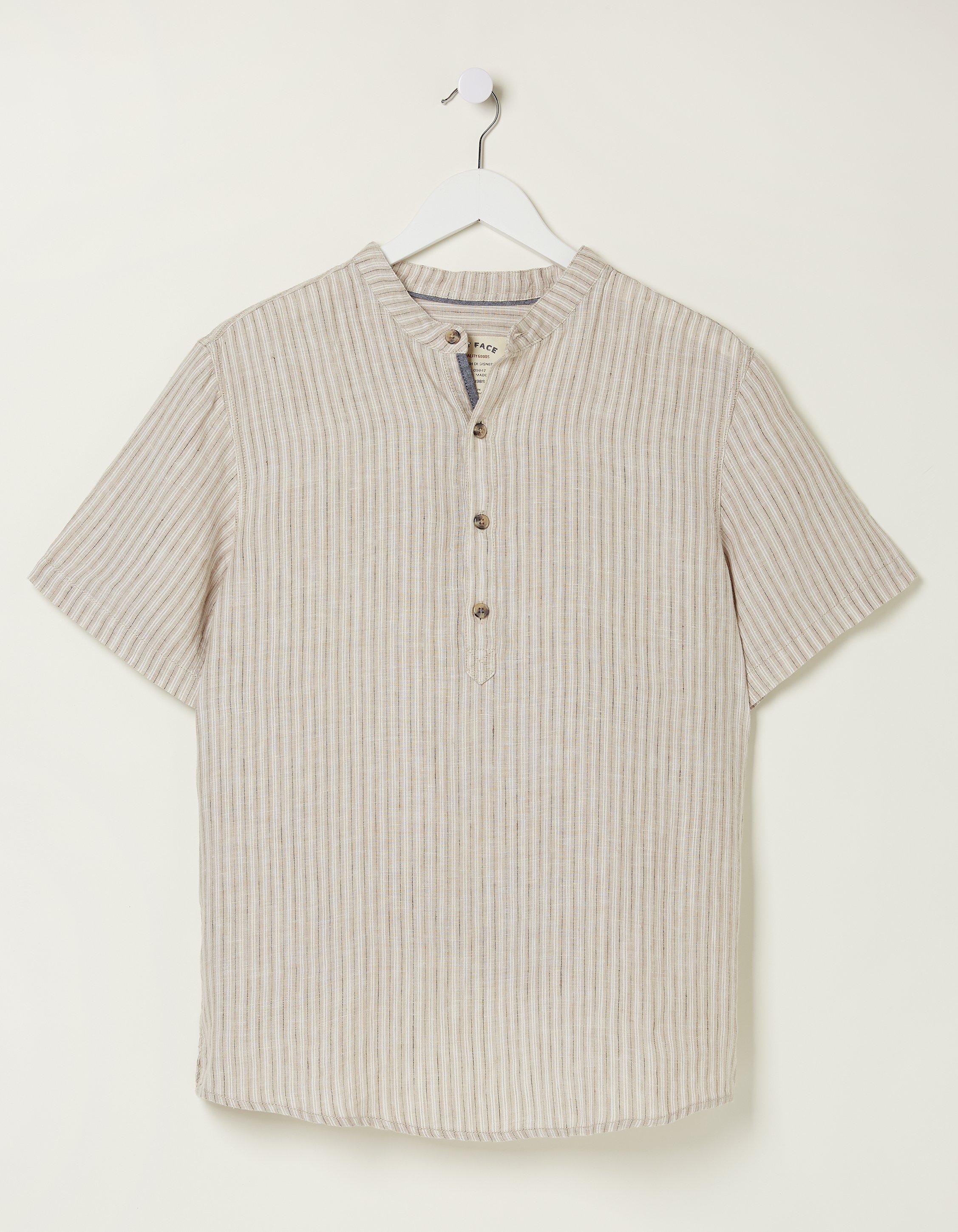 Stripe Pop Over Linen Shirt