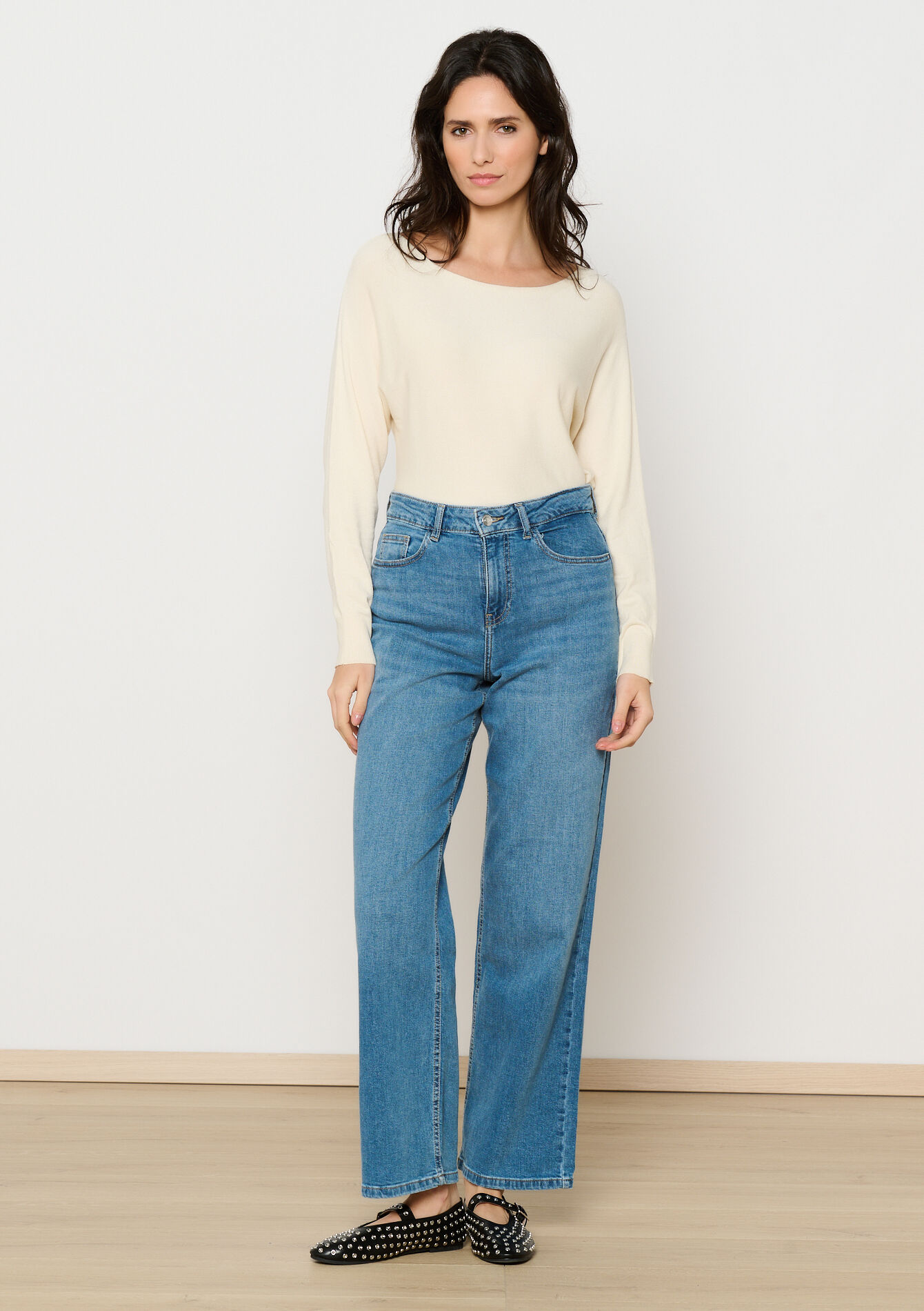 Trui met vleermuismouwen