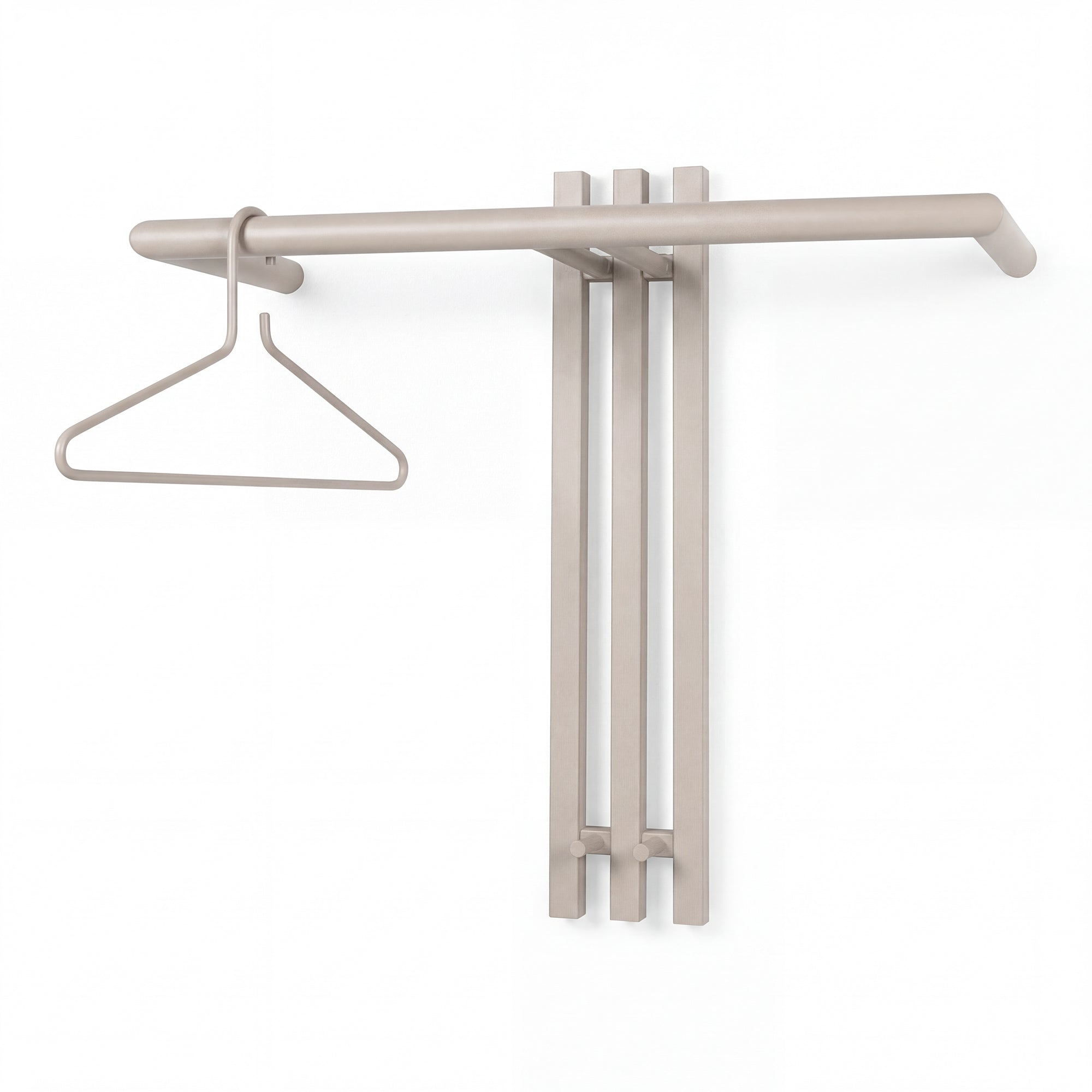 Spinder Design kapstok Senza 1 - Silky Taupe - 2 haken