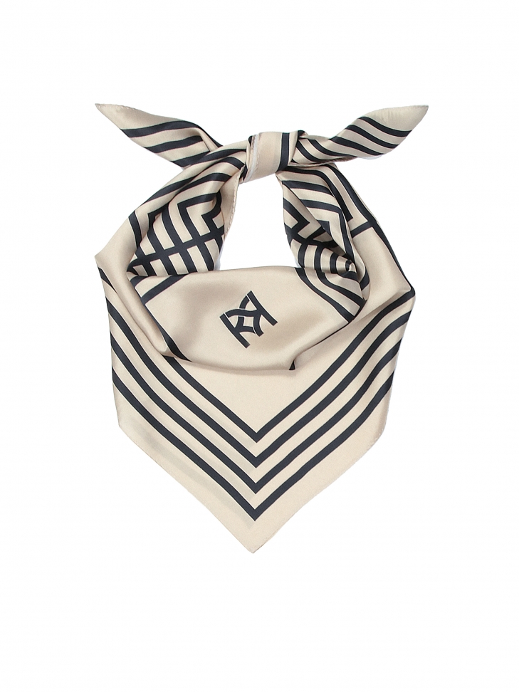 Silver scarf in delicate silk