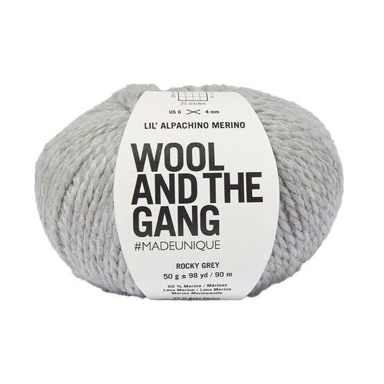 Wool and the Gang Rocky Grey Lil’ Alpachino Merino 50g