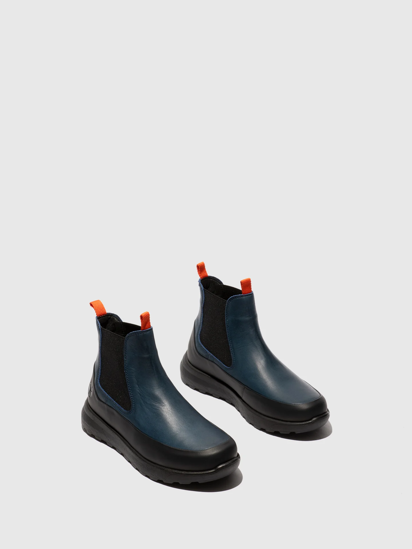 Botins Chelsea em Preto e Azul