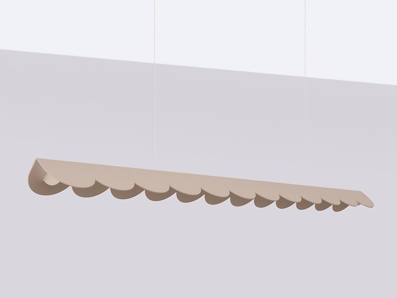 Lampa wisząca Biscuit LED aluminiowa kremowa