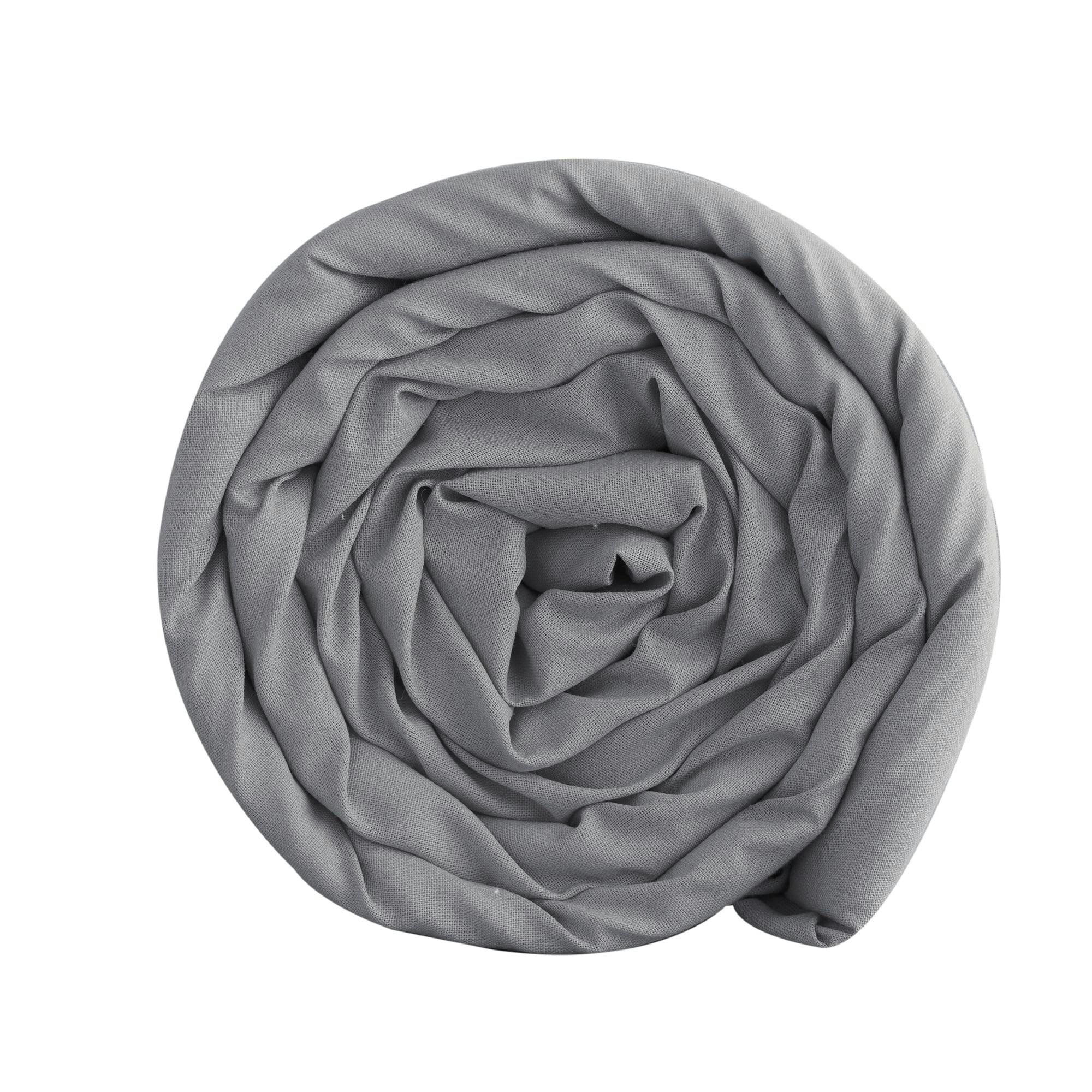 COTON UNI LAURÉAT - Drap-housse 90x200x28 gris minéral en coton