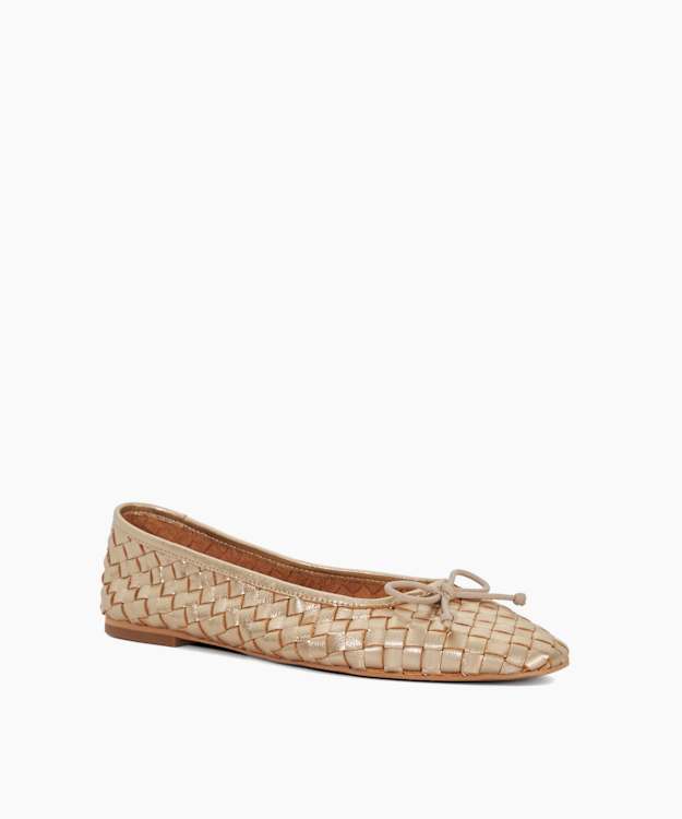 Heat Gold - Woven Ballet Flats