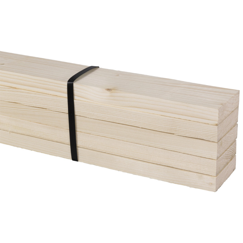 Bois brut 210 x 7,3 x 2,2 cm 5 pièces