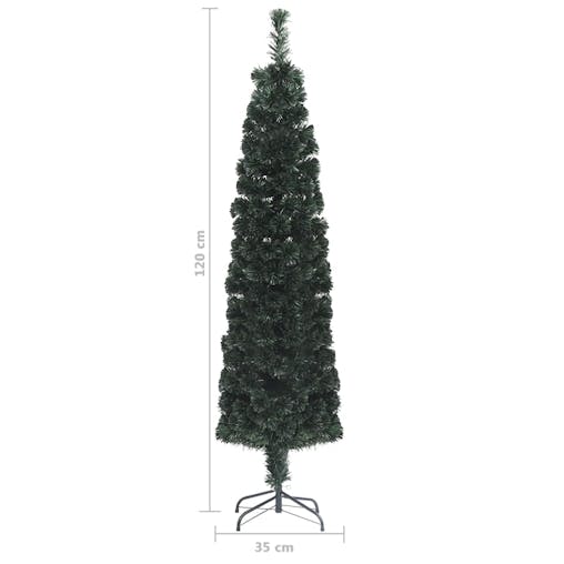 NNEVL Artificial Slim Christmas Tree with Stand 120 cm Fibre Optic
