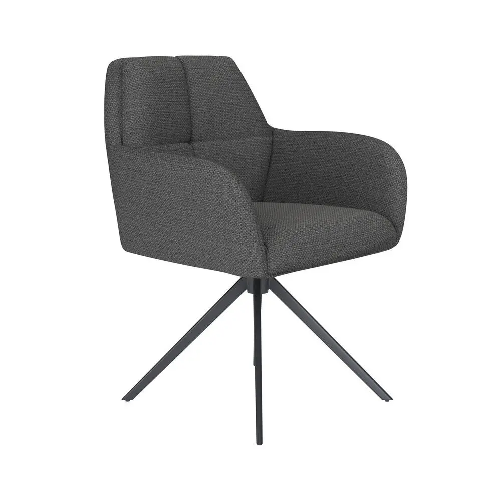 Housecraft Pete Eetkamerstoel Draaibaar Metaal Grijs