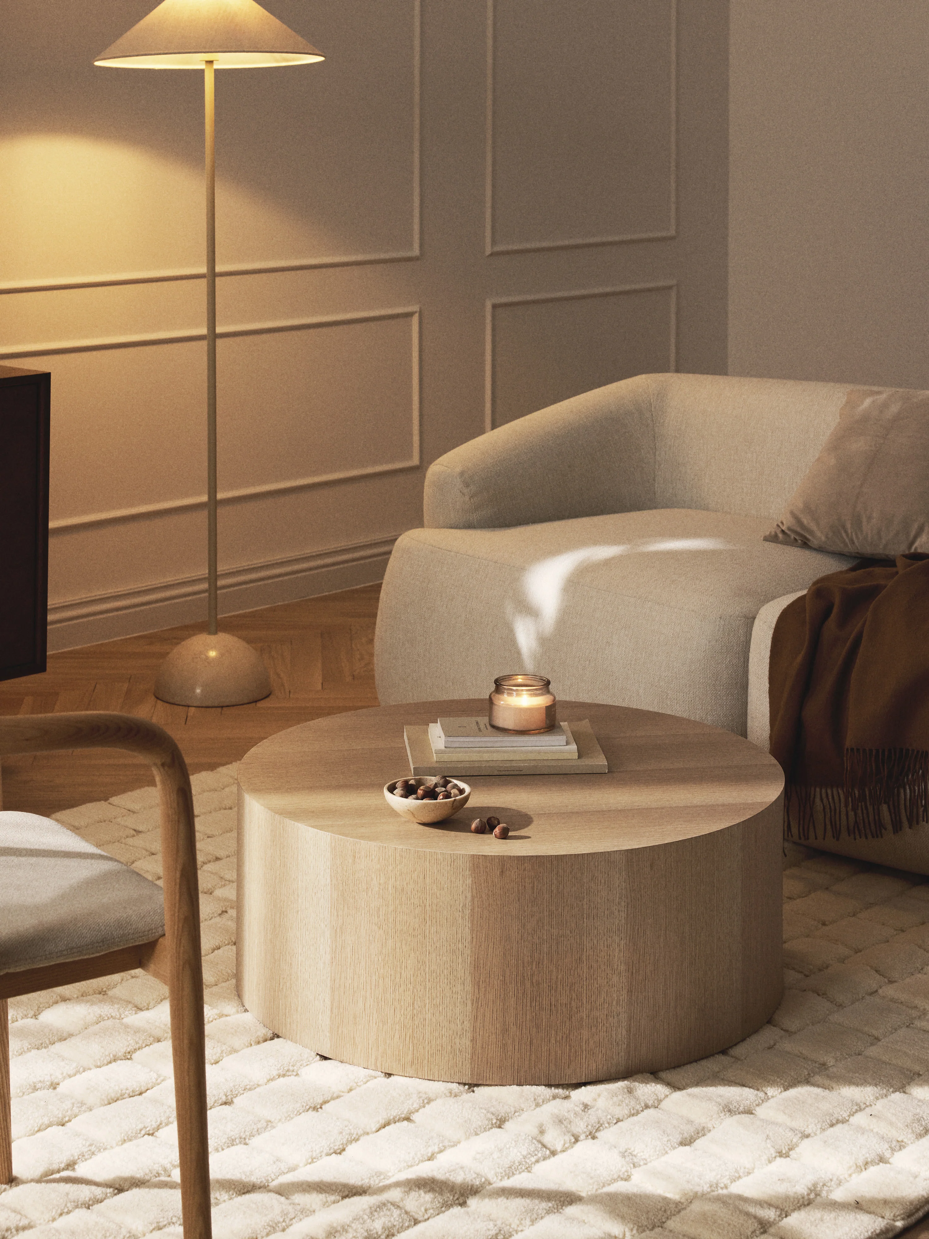 Runder Holz-Couchtisch Dan