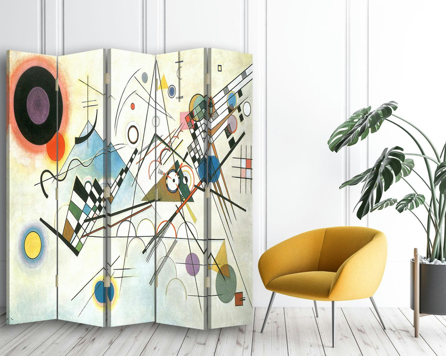 - Paravent Composition VIII - Wassily Kandinsky cm 180x170 (5 volets)