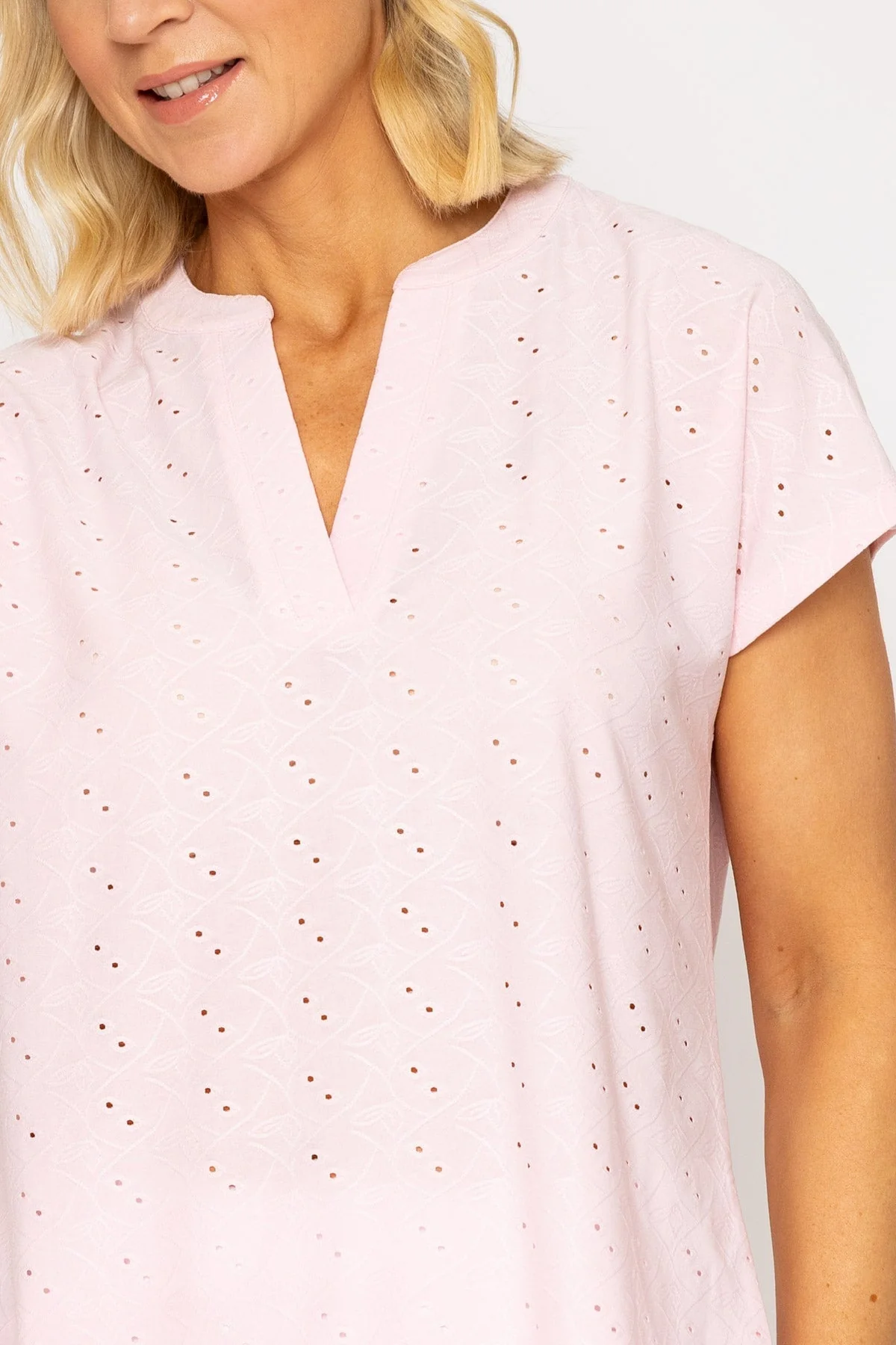 Pink Short Sleeve Jersey Top