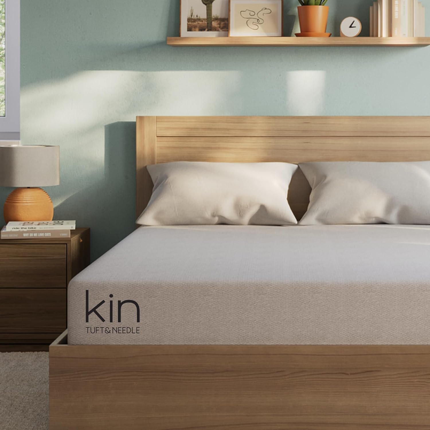 Kin By Tuft & Needle Medium Firm 10 Queen Adaptive Foam Mattress in a Box, Cooling Pressure Relief, Balanced Support, 100 Night Trial, Fiberglass-Free, CertiPUR-US, 10-Year Limited Warranty