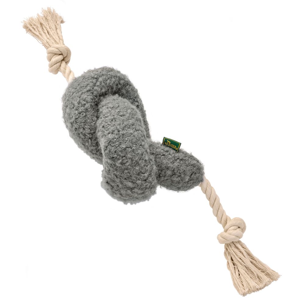 Hunter Madrid Dog Toy with Rope - Grey
