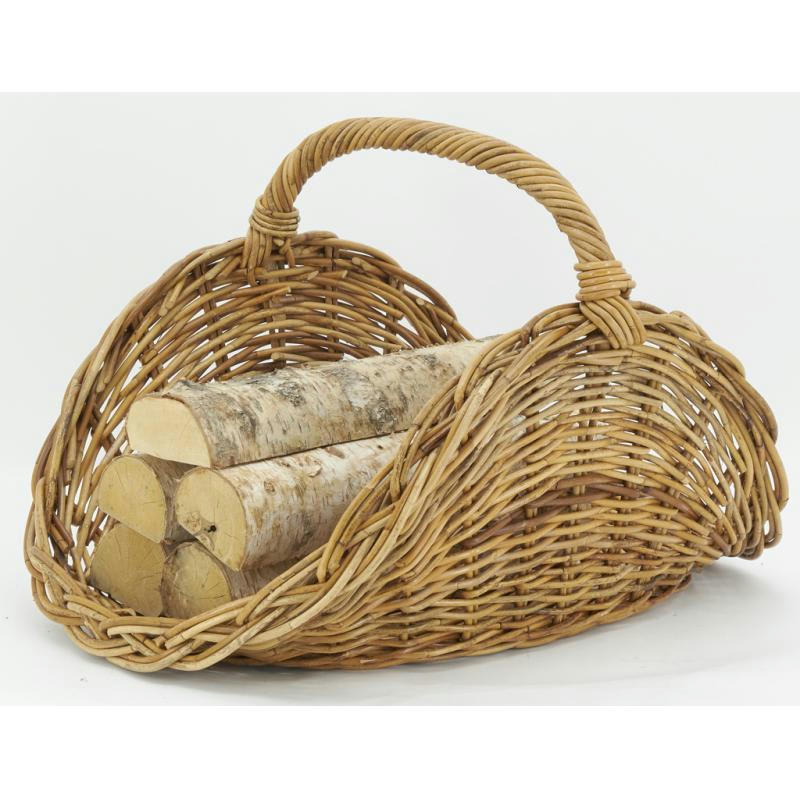 - Panier à bûches en poelet oval miel