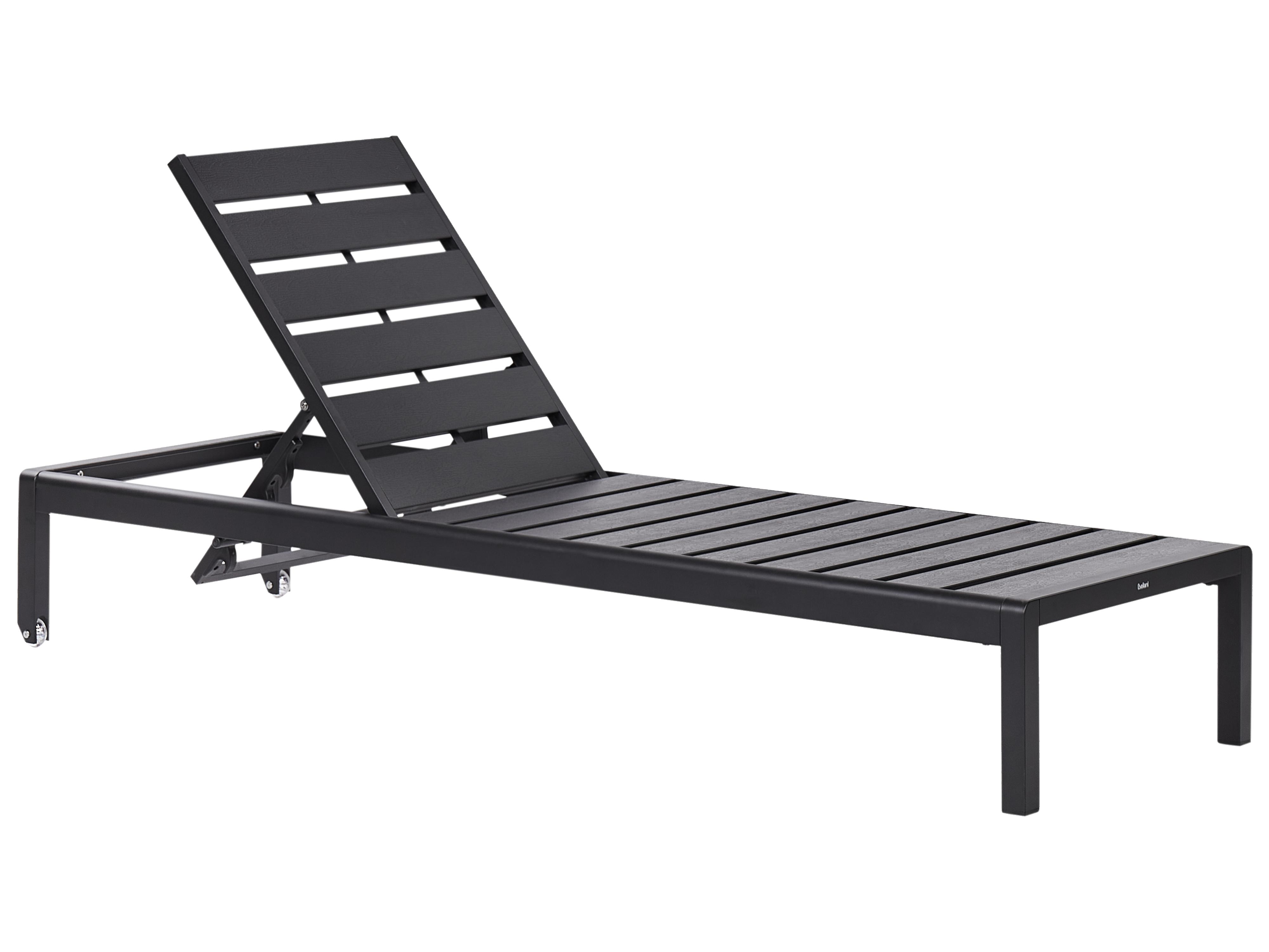 Garden Dining Set with Benches 6 Seater NARDO Black