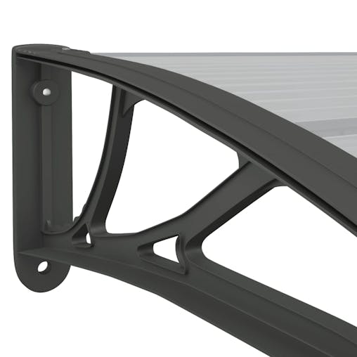 NNEVL Door Canopy Black 400x100 cm Polycarbonate