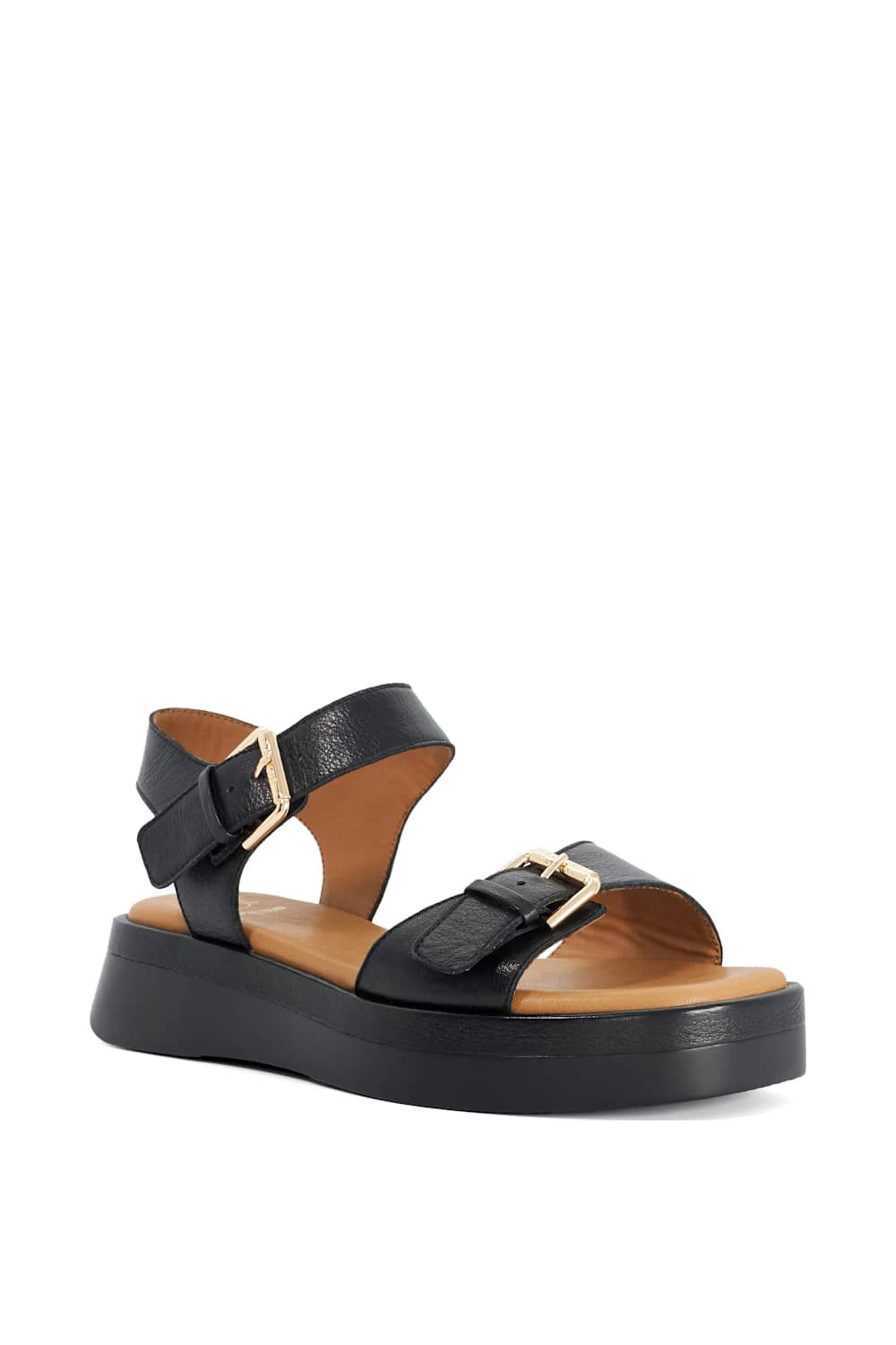 Dune London Wide Fit 'Licia' Leather Sandals