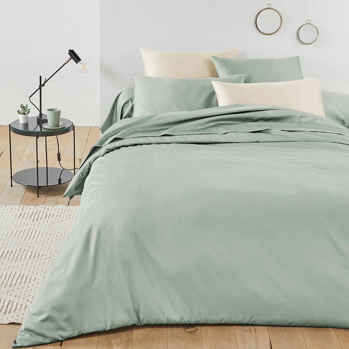 Drap housse uni satin de coton