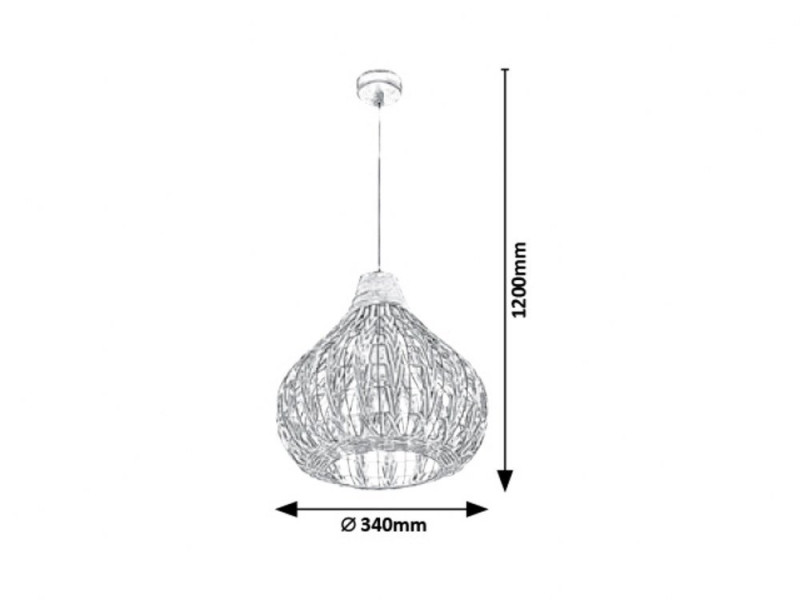 Lampa wisząca jasne drewno Zahara 1xE27x40W wym: 120x34x34 cm Rabalux