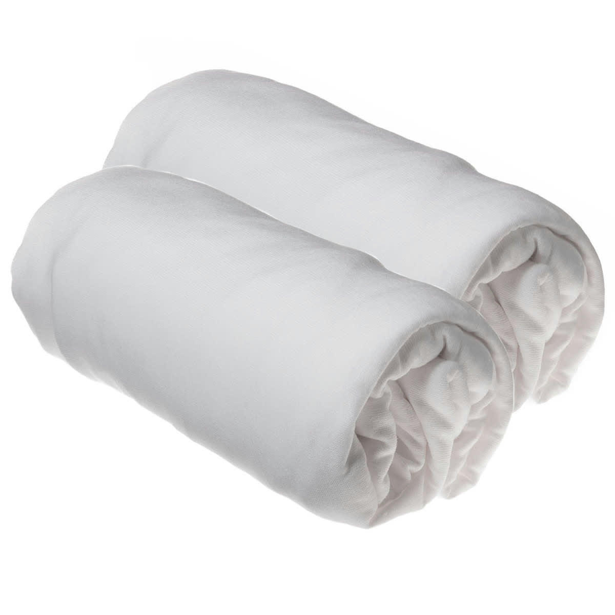 DULCE - Lot de 2 Draps housse bébé 60x120 cm viscose de bambou blanc