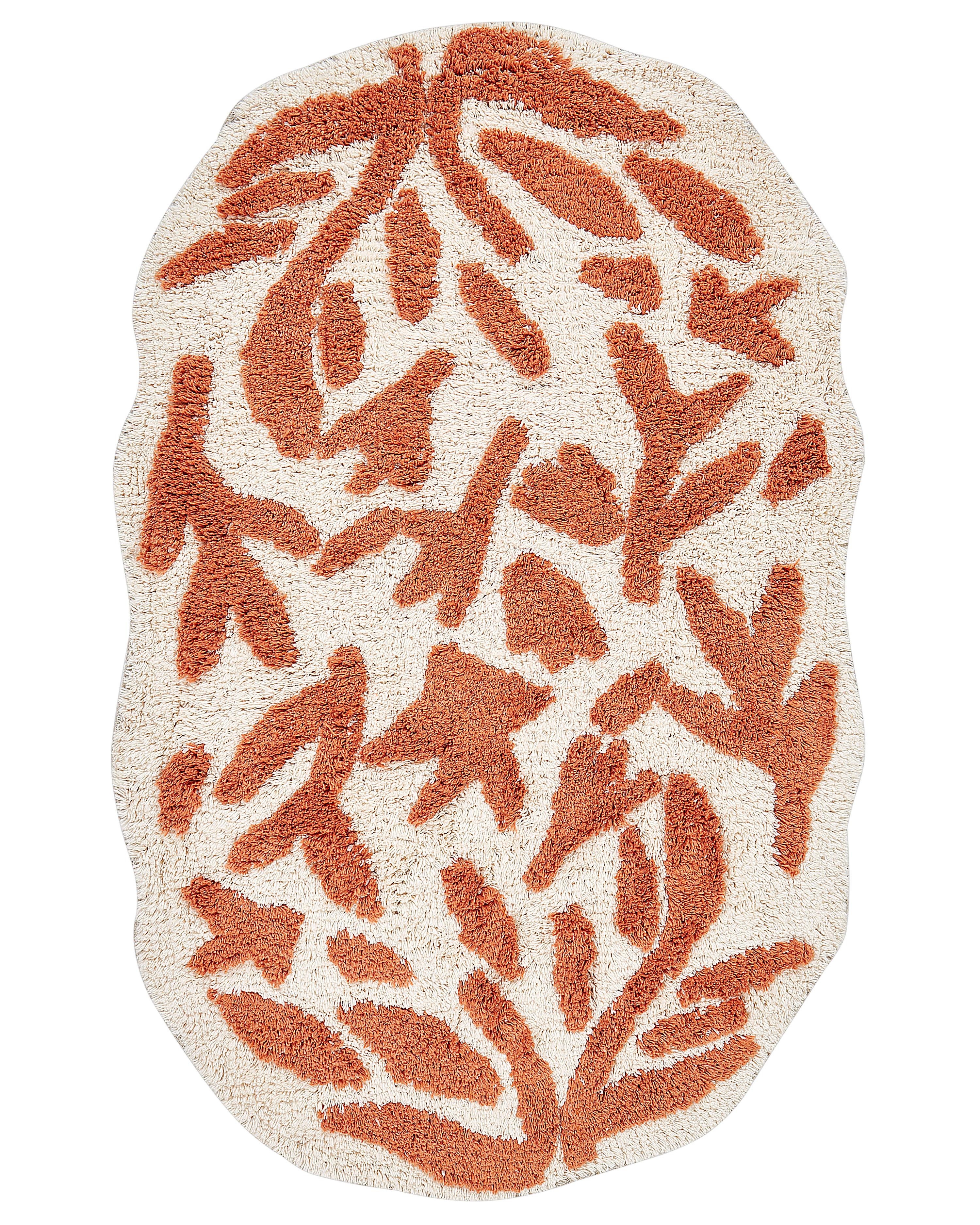 Bath Mat DERIK Orange 60 x 90 cm Cotton