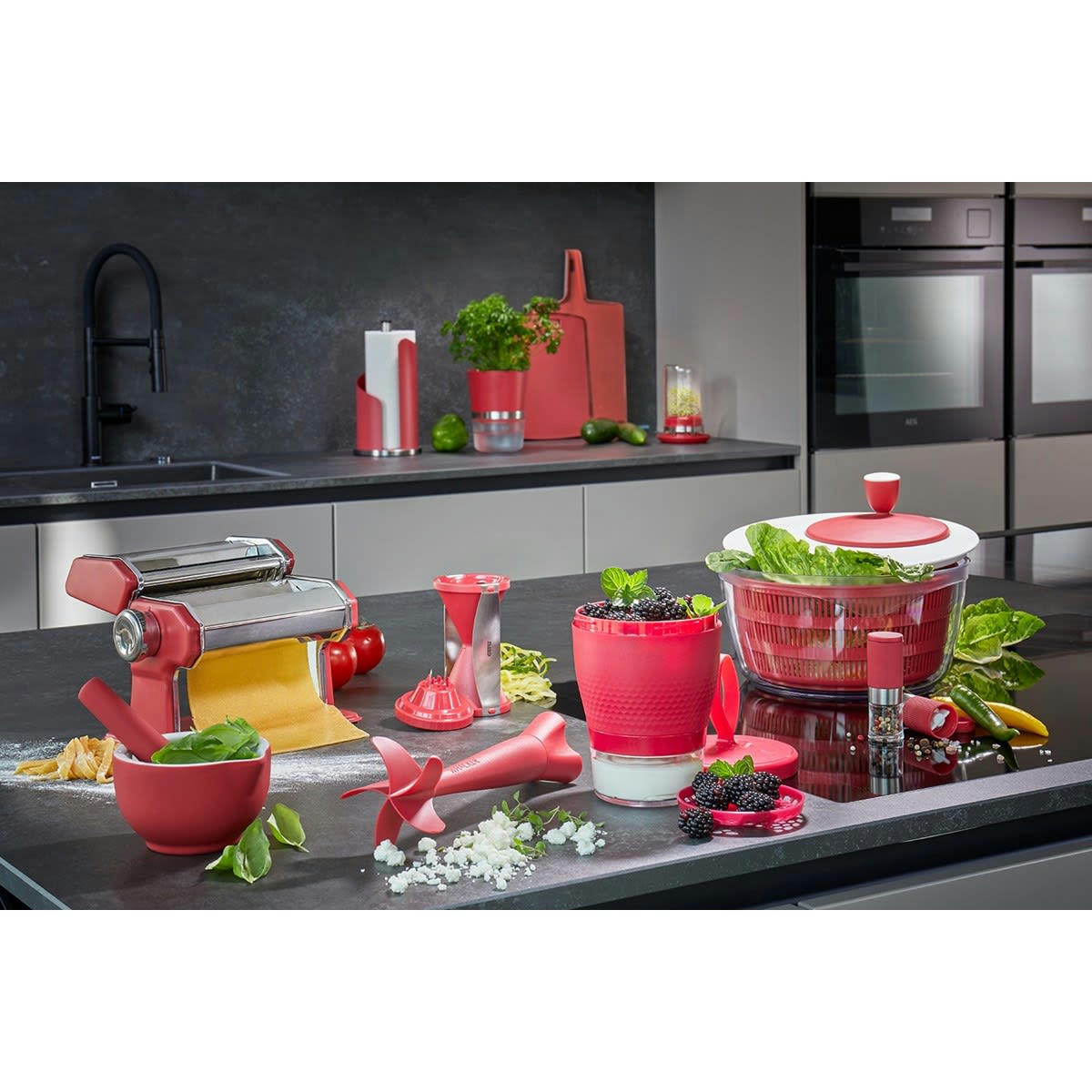 BOTANICO - Pot d'herbes en plastique rouge