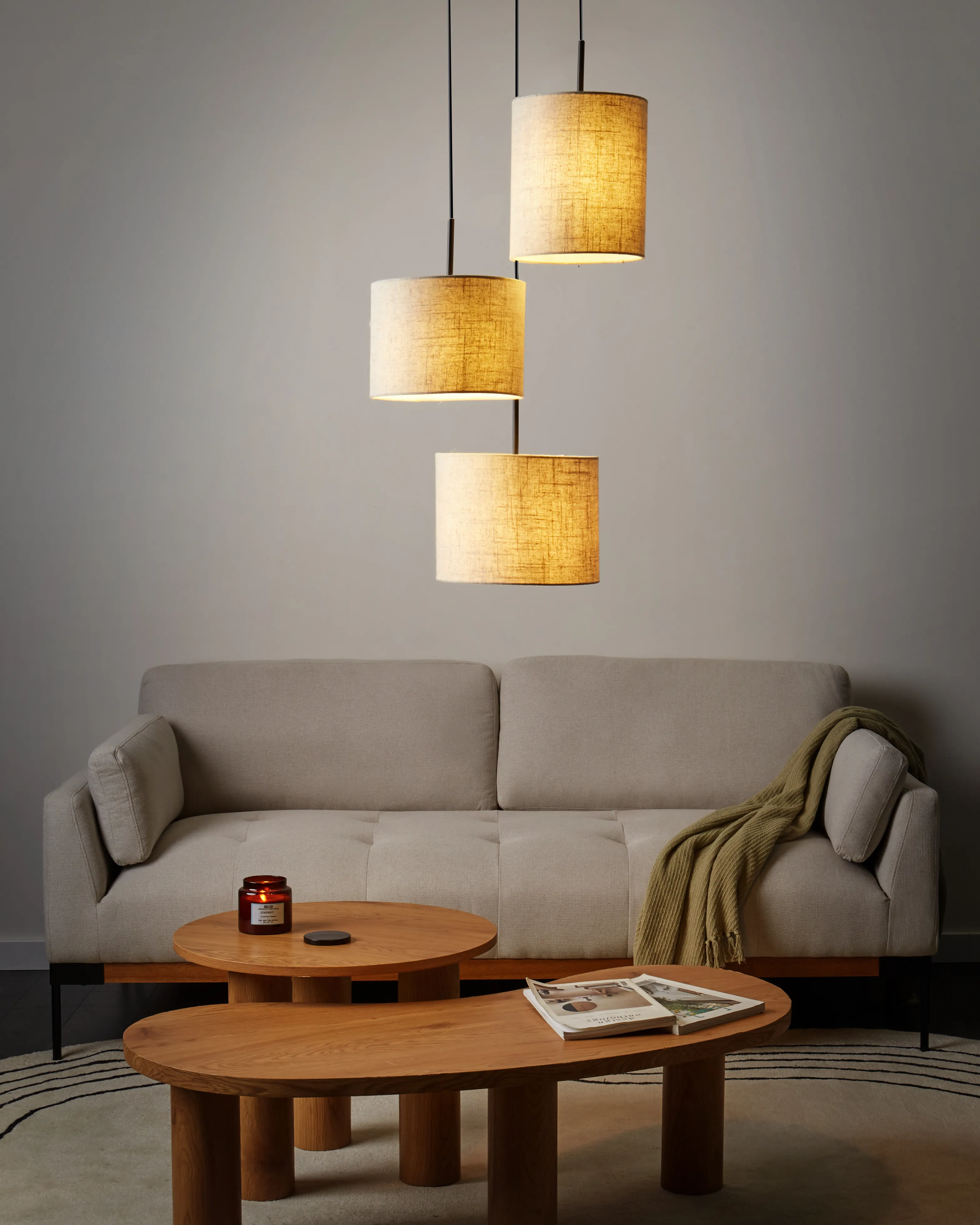 Pendant Lamp PARGUAZA Linen Light Beige