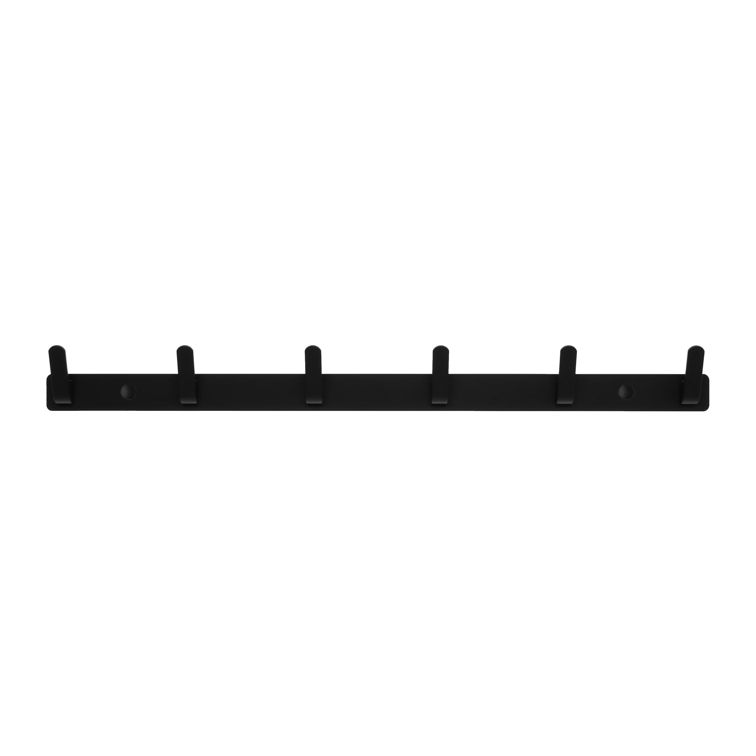 QUVIO Wandkapstok met 6 haken - Aluminium - Zwart
